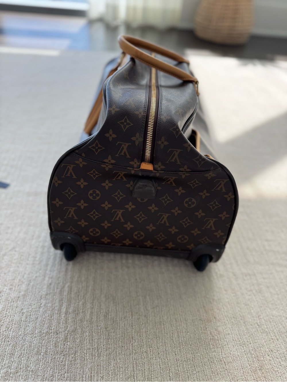 Louis Vuitton Monogram Canvas Travel Duffel in Brown and Tan - Picture 9 of 11